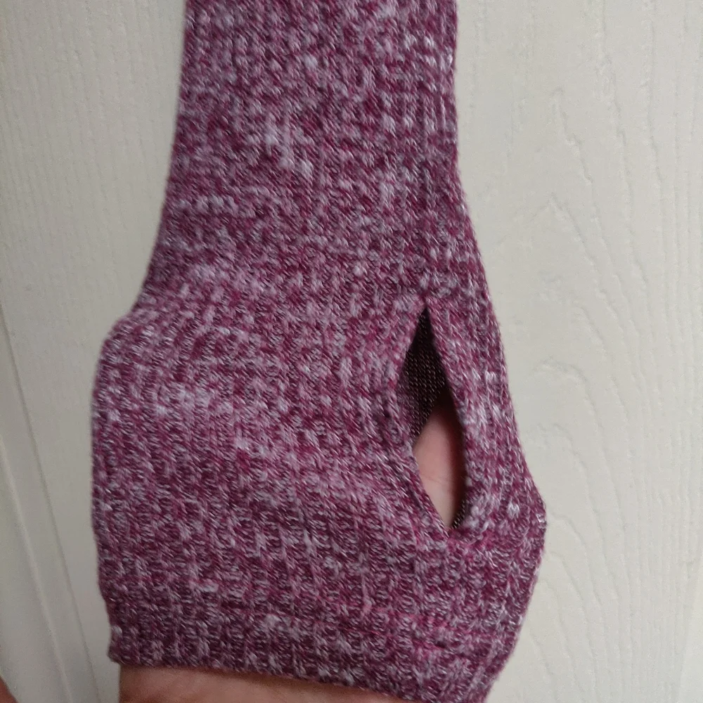 Gymshark Slounge Cropped Hoodie Deep Plum Marl Size XS - Picture 4 of 7